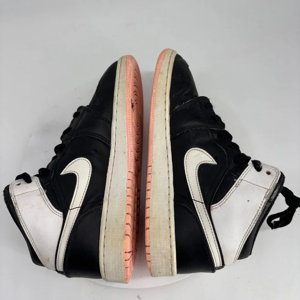 Jordan Air Jordan 1 Mid Kids 6Y Black Pink Quartz Sneakers Streetwear Classic